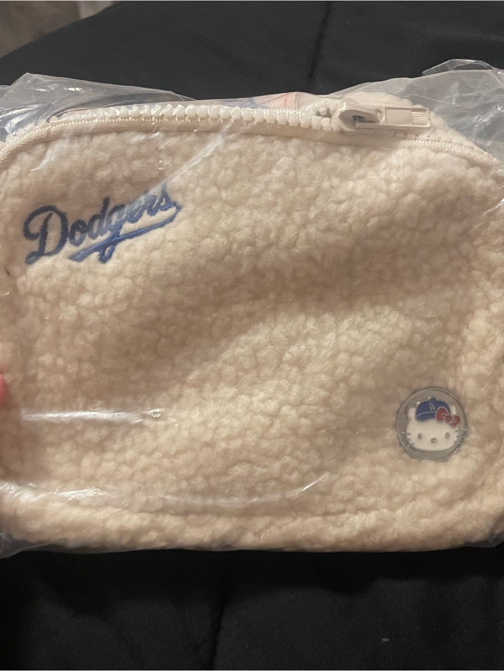 Los Angeles Sherpa Cosmetic Pouch - Cream